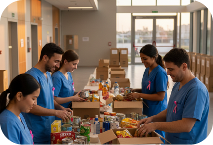 Holiday Food Drive: Advanced Diagnostics Healthcare System Joins Landmark Hospitality to Support Houston Families